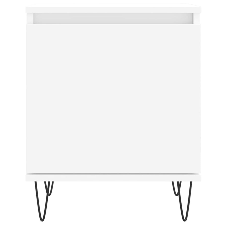 Nachtkastjes 2 St 40X30X50 Cm Bewerkt Hout Wit