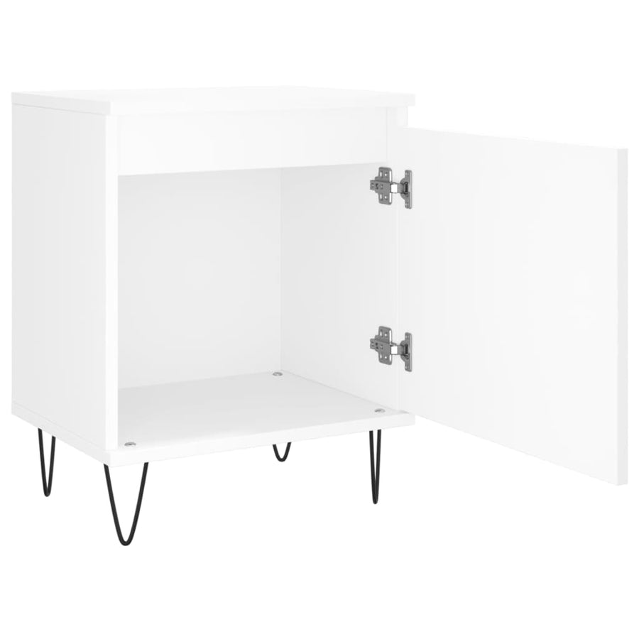 Nachtkastjes 2 St 40X30X50 Cm Bewerkt Hout Wit