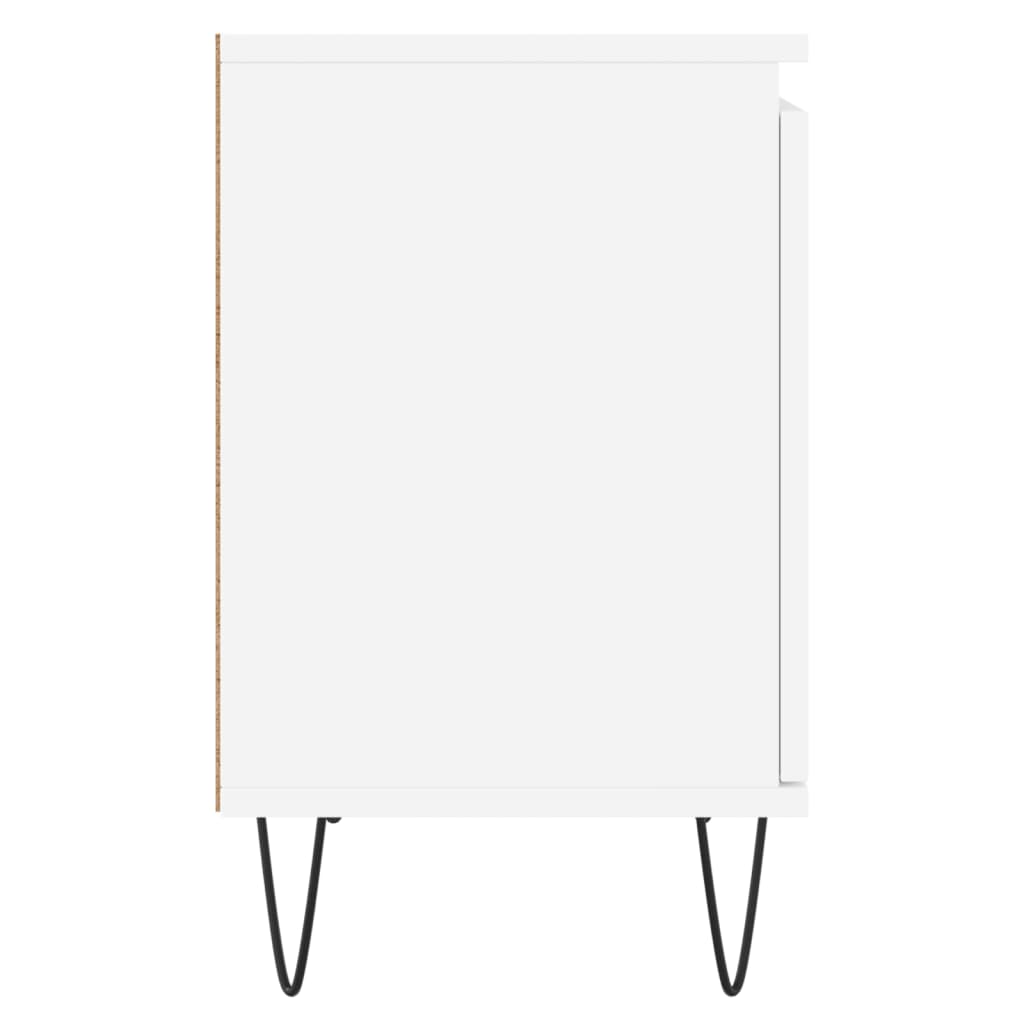 Nachtkastjes 2 St 40X30X50 Cm Bewerkt Hout Wit