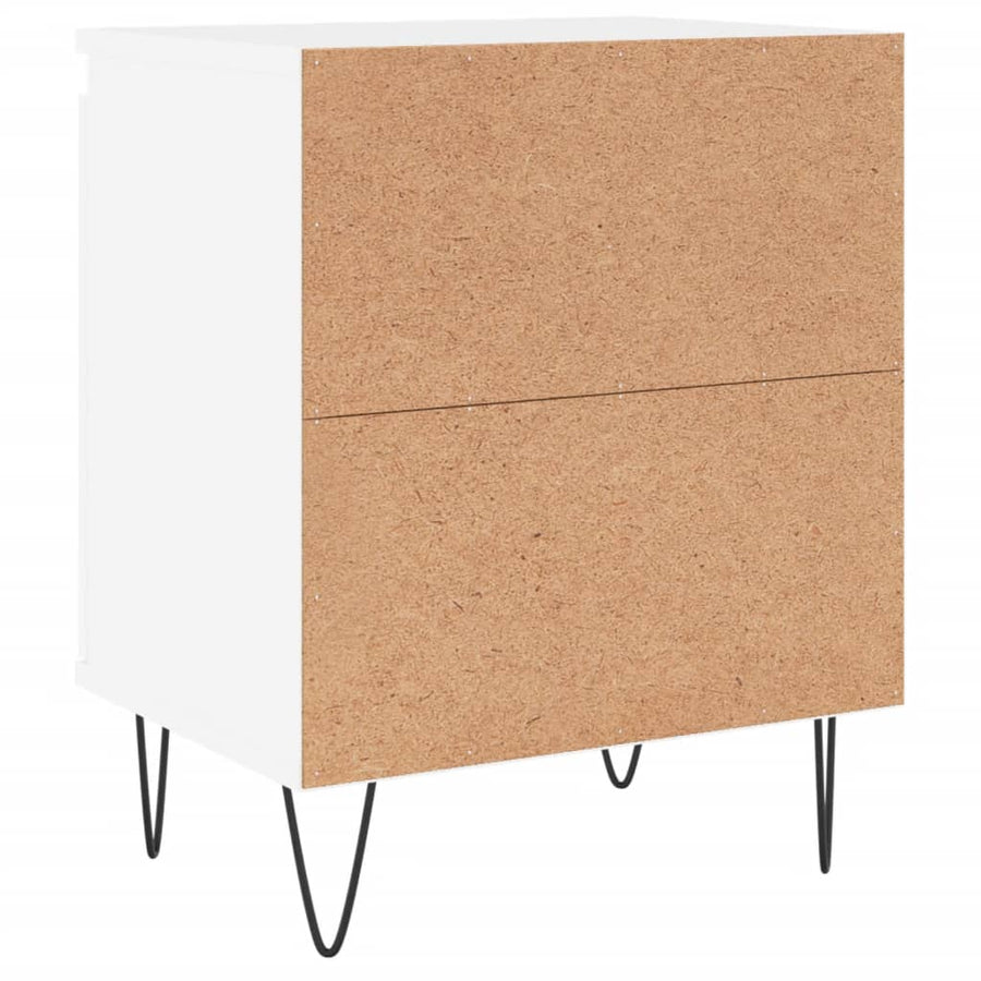 Nachtkastjes 2 St 40X30X50 Cm Bewerkt Hout Wit