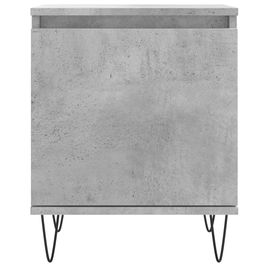 Nachtkastjes 2 St 40X30X50 Cm Bewerkt Hout Betongrijs