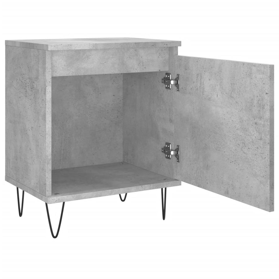 Nachtkastjes 2 St 40X30X50 Cm Bewerkt Hout Betongrijs