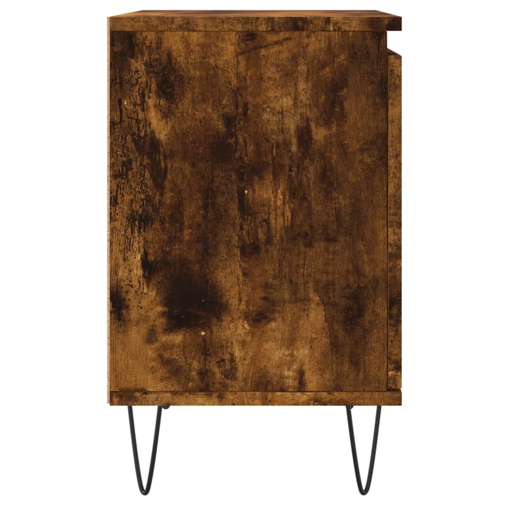 Nachtkastjes 2 St 40X30X50 Cm Bewerkt Hout Gerookt Eikenkleurig