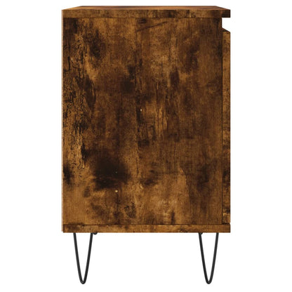 Nachtkastjes 2 St 40X30X50 Cm Bewerkt Hout Gerookt Eikenkleurig