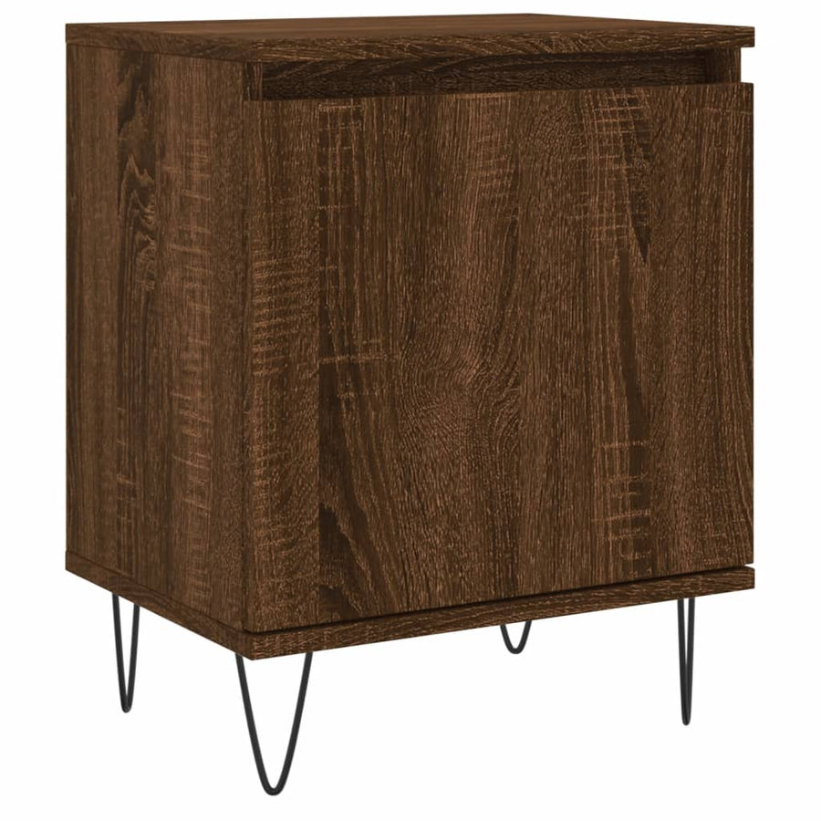 Nachtkastje 40X30X50 Cm Bewerkt Hout Bruin Eikenkleur