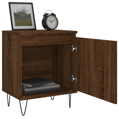 Nachtkastje 40X30X50 Cm Bewerkt Hout Bruin Eikenkleur