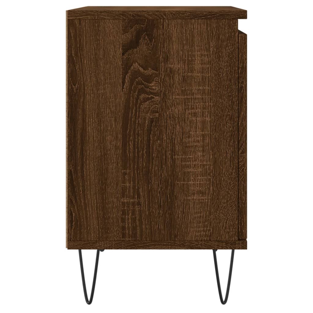 Nachtkastje 40X30X50 Cm Bewerkt Hout Bruin Eikenkleur