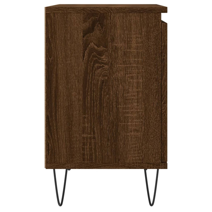 Nachtkastje 40X30X50 Cm Bewerkt Hout Bruin Eikenkleur