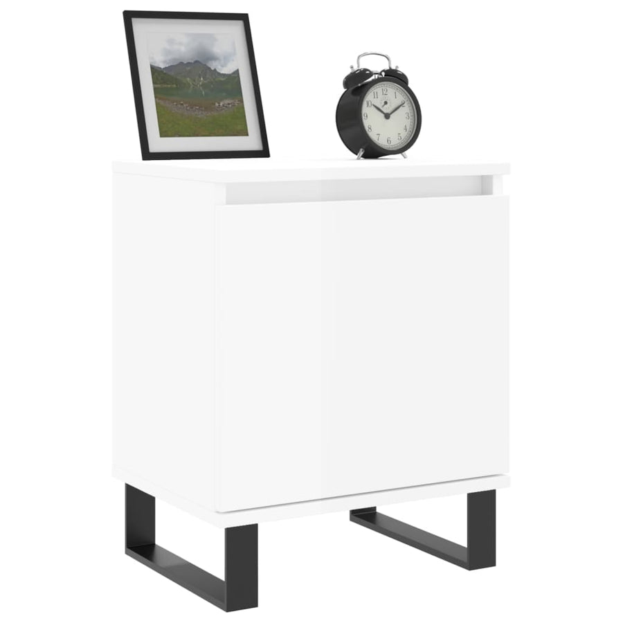 Nachtkastjes 2 St 40X30X50 Cm Bewerkt Hout Wit