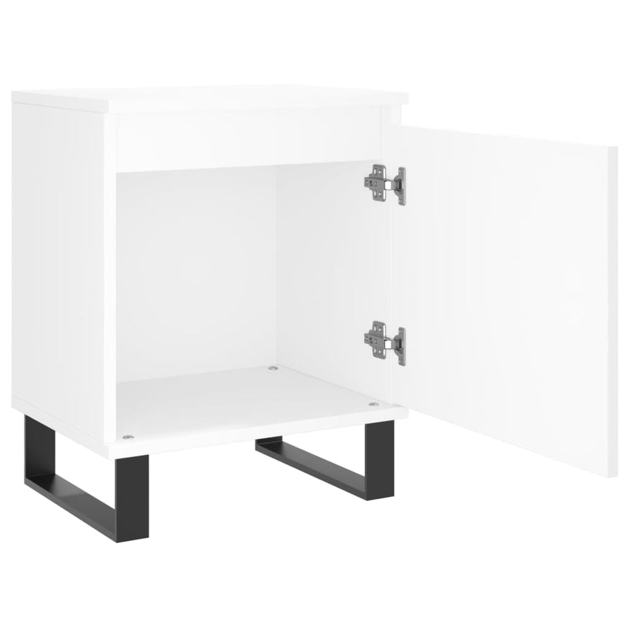 Nachtkastjes 2 St 40X30X50 Cm Bewerkt Hout Wit