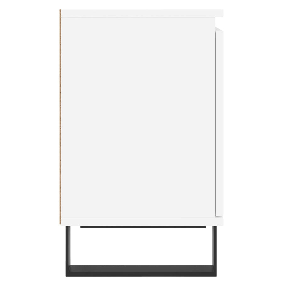 Nachtkastjes 2 St 40X30X50 Cm Bewerkt Hout Wit