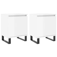 Nachtkastjes 2 St 40X30X50 Cm Bewerkt Hout Hoogglans Wit