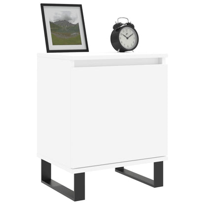 Nachtkastjes 2 St 40X30X50 Cm Bewerkt Hout Hoogglans Wit