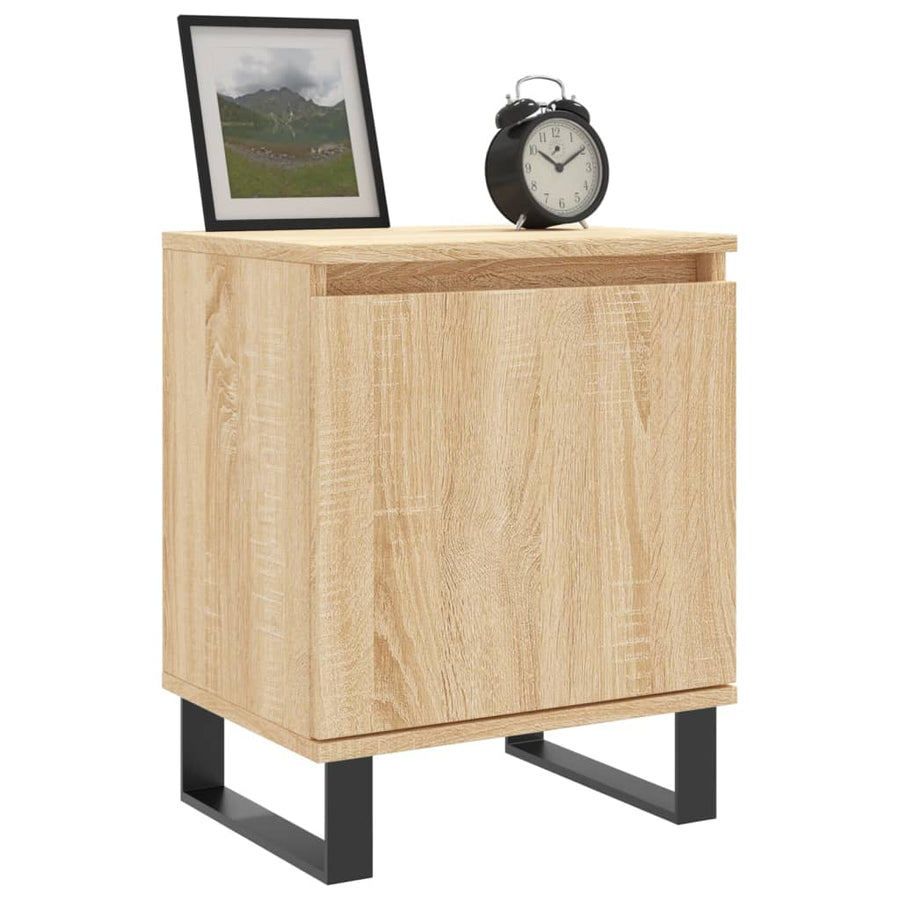 Nachtkastjes 2 St 40X30X50 Cm Bewerkt Hout Sonoma Eikenkleurig