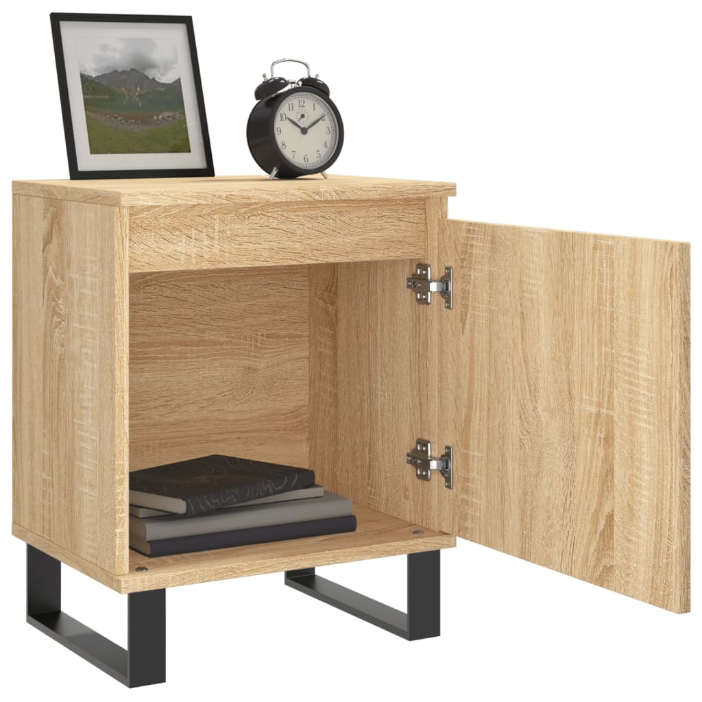 Nachtkastjes 2 St 40X30X50 Cm Bewerkt Hout Sonoma Eikenkleurig