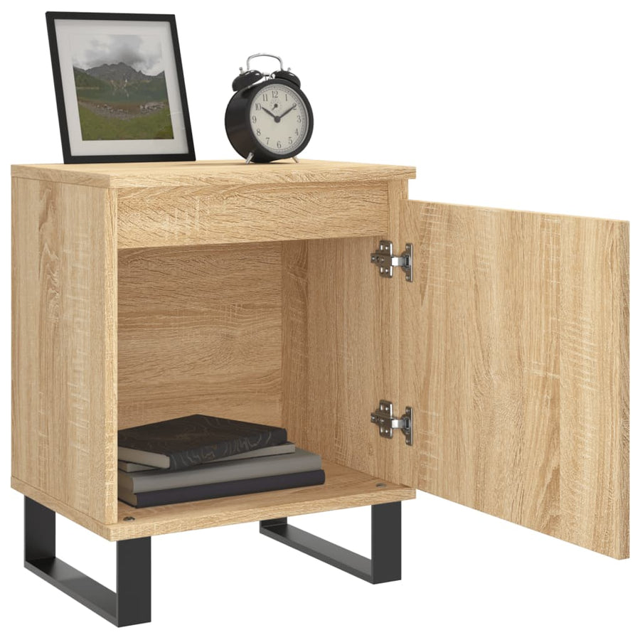 Nachtkastjes 2 St 40X30X50 Cm Bewerkt Hout Sonoma Eikenkleurig