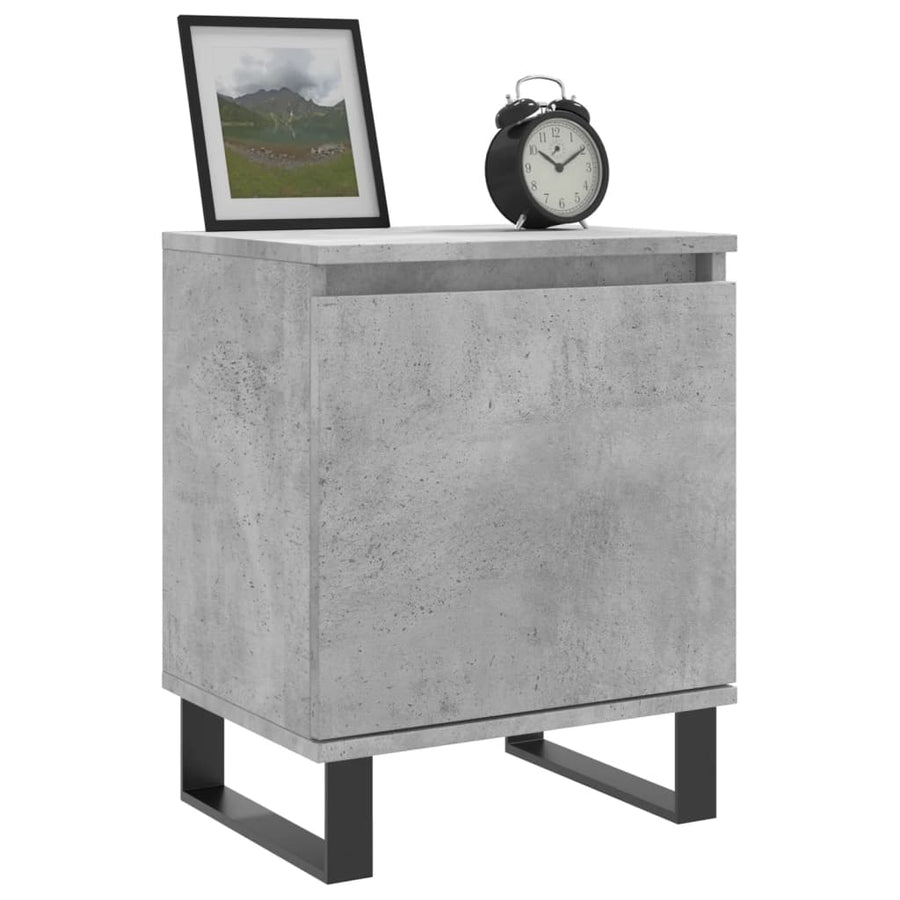 Nachtkastjes 2 St 40X30X50 Cm Bewerkt Hout Betongrijs