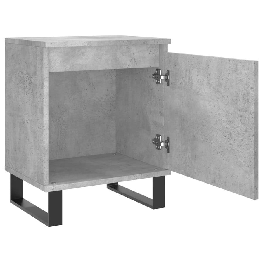 Nachtkastjes 2 St 40X30X50 Cm Bewerkt Hout Betongrijs