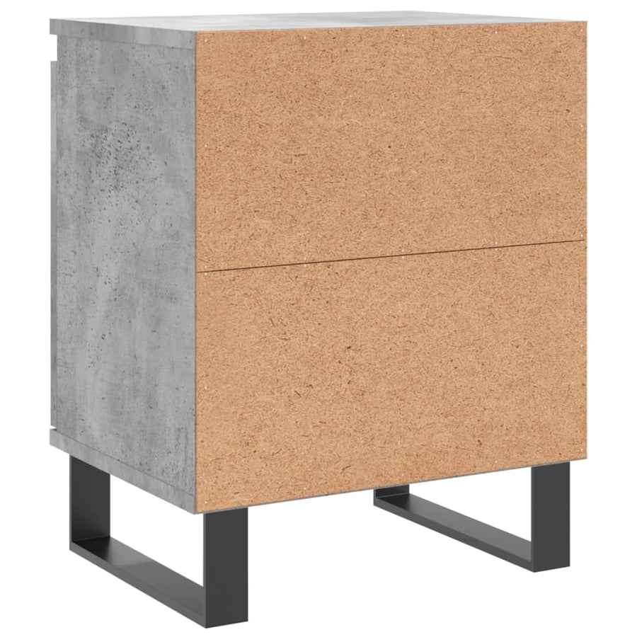 Nachtkastjes 2 St 40X30X50 Cm Bewerkt Hout Betongrijs