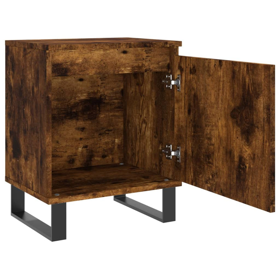 Nachtkastjes 2 St 40X30X50 Cm Bewerkt Hout Gerookt Eikenkleurig