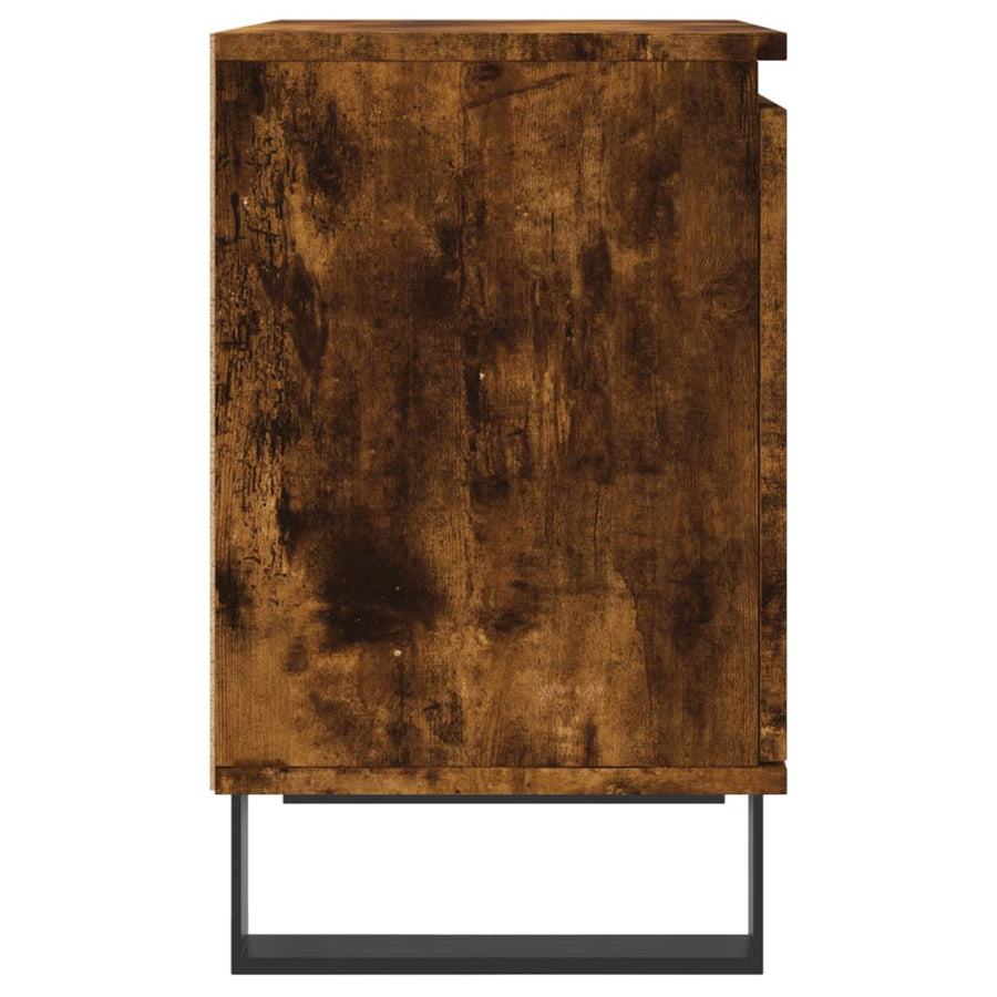 Nachtkastjes 2 St 40X30X50 Cm Bewerkt Hout Gerookt Eikenkleurig