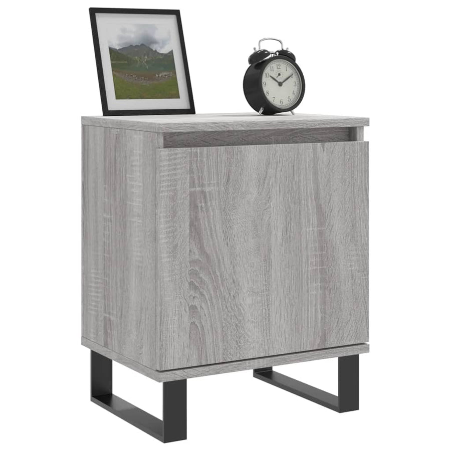 Nachtkastjes 2 St 40X30X50 Cm Bewerkt Hout Grijs Sonoma Eiken