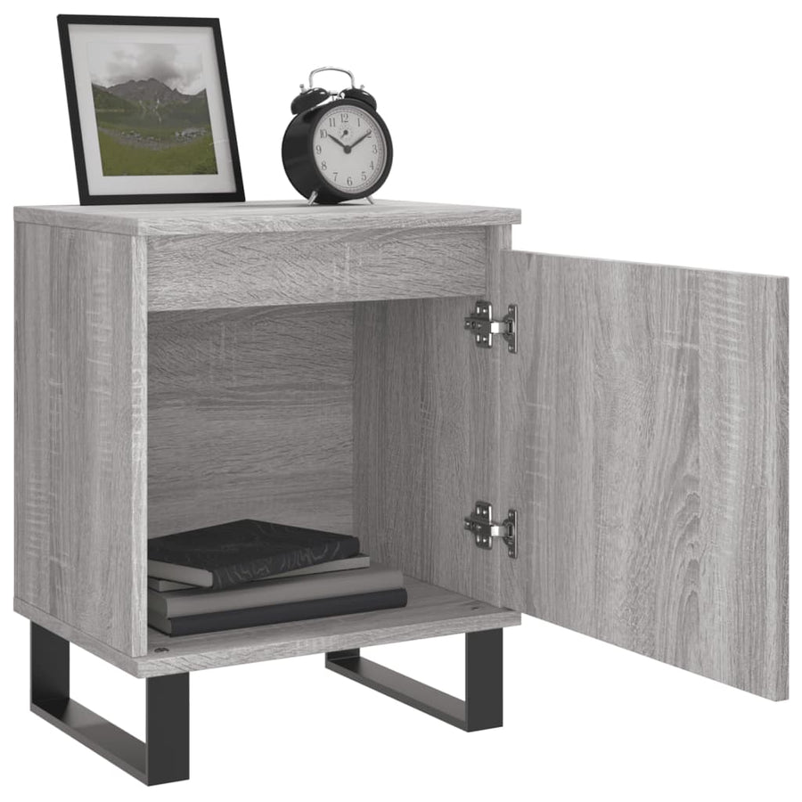 Nachtkastjes 2 St 40X30X50 Cm Bewerkt Hout Grijs Sonoma Eiken