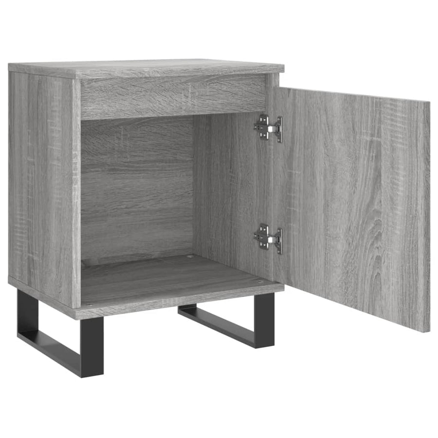Nachtkastjes 2 St 40X30X50 Cm Bewerkt Hout Grijs Sonoma Eiken