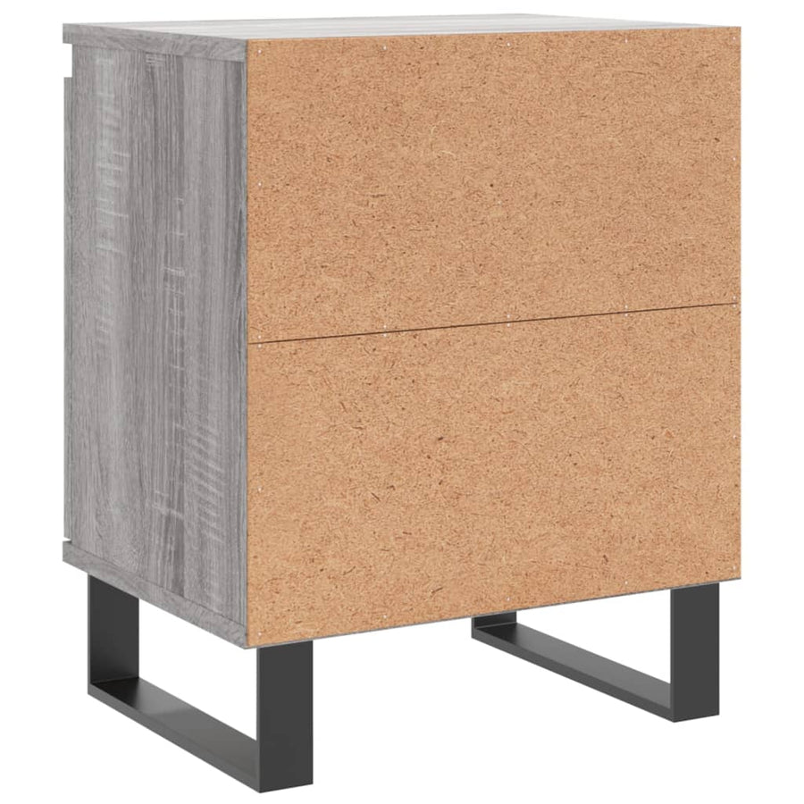 Nachtkastjes 2 St 40X30X50 Cm Bewerkt Hout Grijs Sonoma Eiken