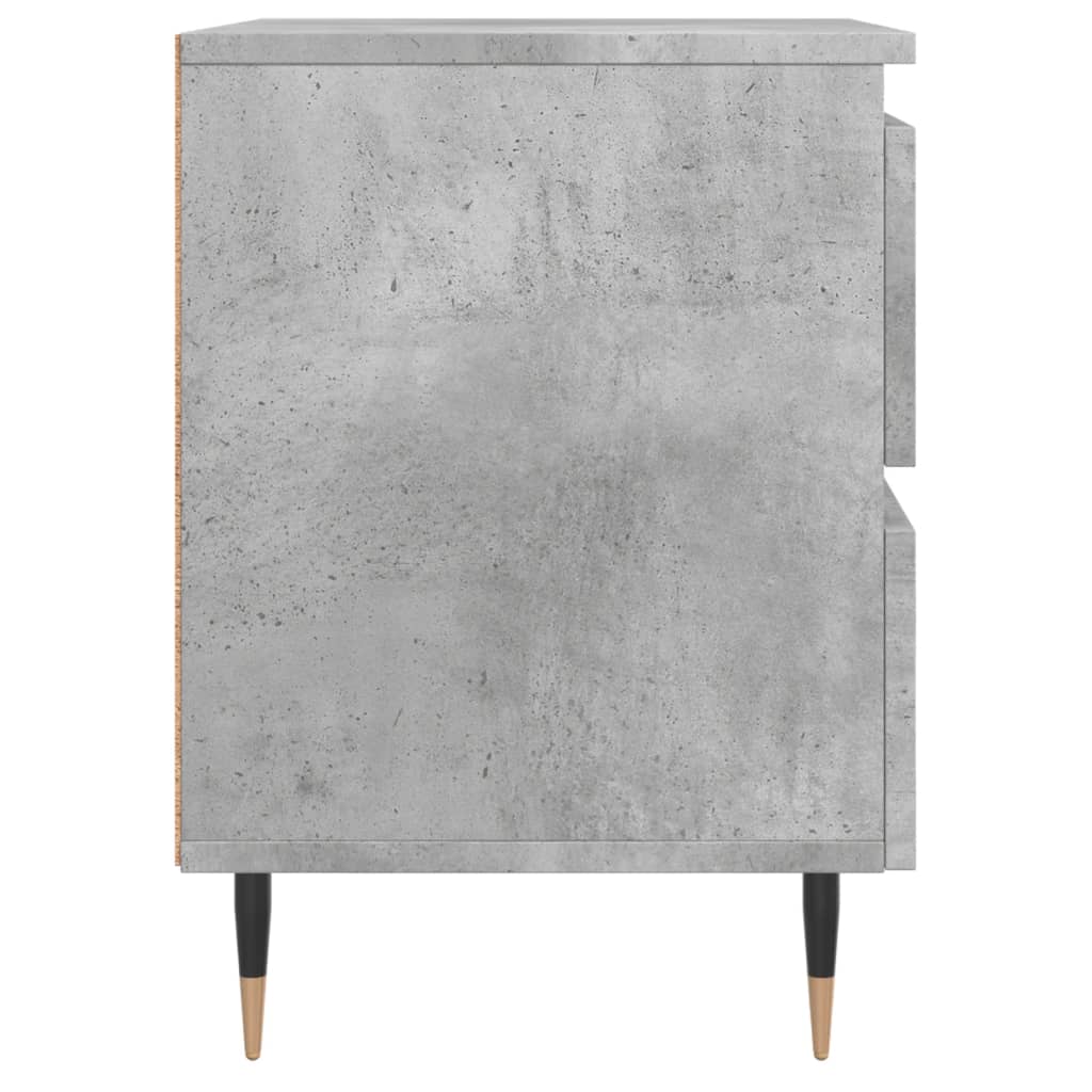 Nachtkastje 40X35X50 Cm Bewerkt Hout Betongrijs
