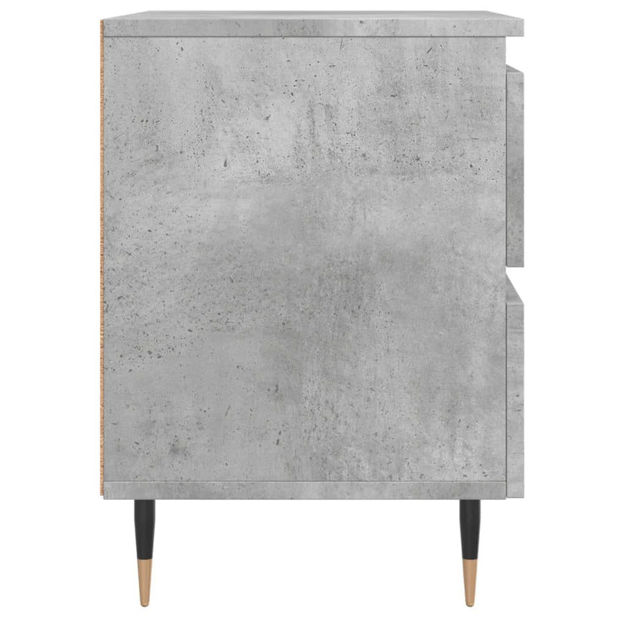 Nachtkastje 40X35X50 Cm Bewerkt Hout Betongrijs