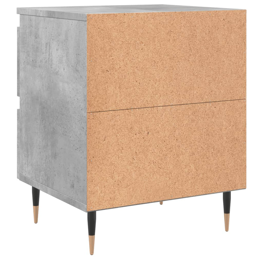 Nachtkastje 40X35X50 Cm Bewerkt Hout Betongrijs