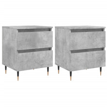 Nachtkastjes 2 St 40X35X50 Cm Bewerkt Hout Betongrijs
