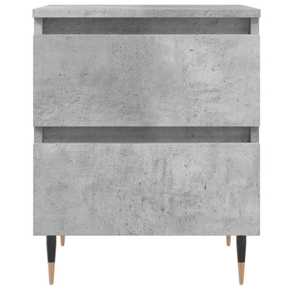 Nachtkastjes 2 St 40X35X50 Cm Bewerkt Hout Betongrijs