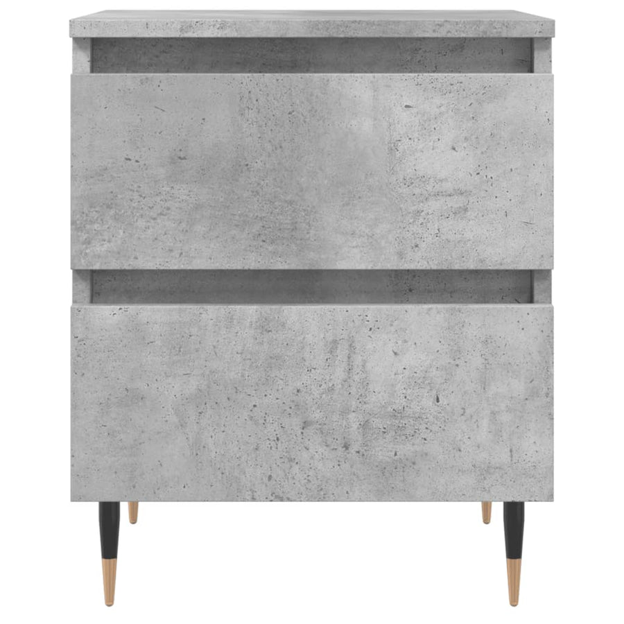 Nachtkastjes 2 St 40X35X50 Cm Bewerkt Hout Betongrijs