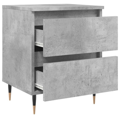 Nachtkastjes 2 St 40X35X50 Cm Bewerkt Hout Betongrijs