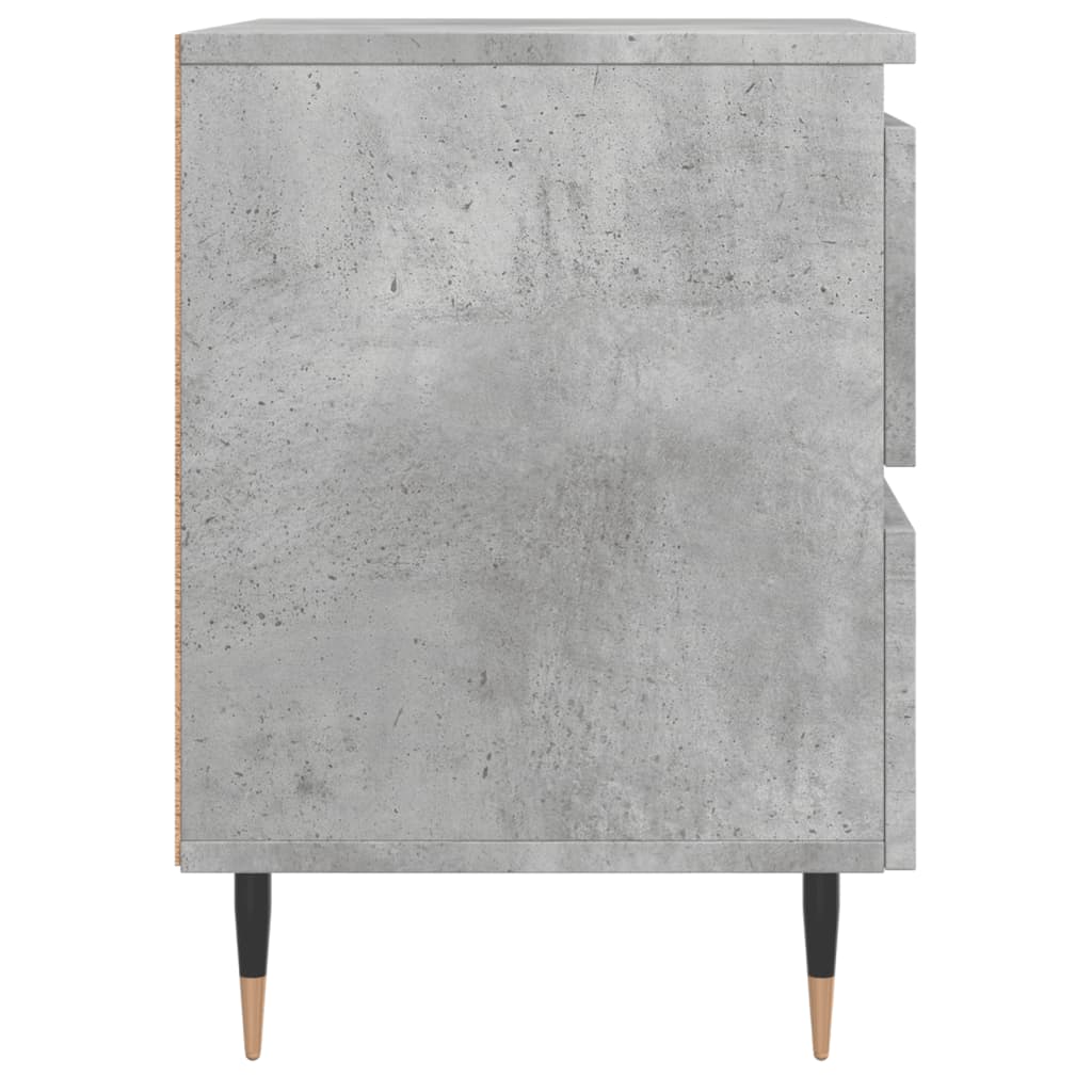 Nachtkastjes 2 St 40X35X50 Cm Bewerkt Hout Betongrijs