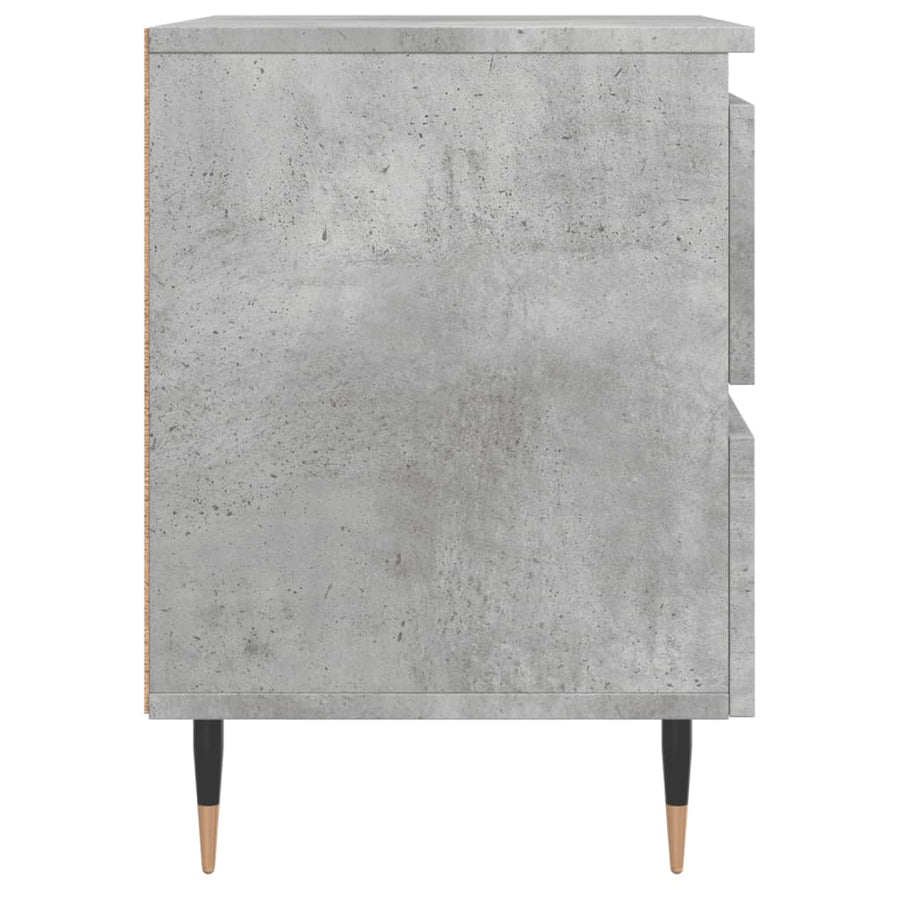 Nachtkastjes 2 St 40X35X50 Cm Bewerkt Hout Betongrijs