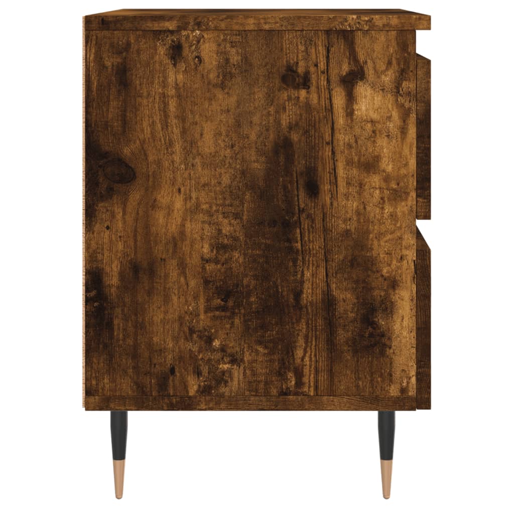 Nachtkastjes 40X35X50 Cm Bewerkt Hout Kleurig 2 Gerookt eiken