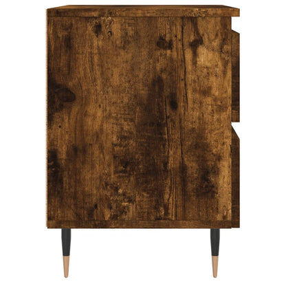 Nachtkastjes 40X35X50 Cm Bewerkt Hout Kleurig 2 Gerookt eiken