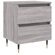 Nachtkastje 40X35X50 Cm Bewerkt Hout Eikenkleurig 1 Grijs sonoma