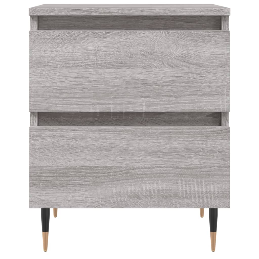 Nachtkastje 40X35X50 Cm Bewerkt Hout Eikenkleurig 1 Grijs sonoma