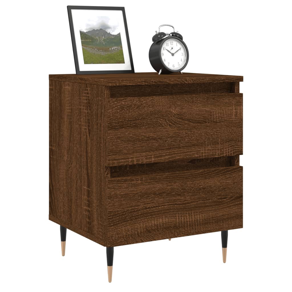 Nachtkastje 40X35X50 Cm Bewerkt Hout Bruin Eikenkleur