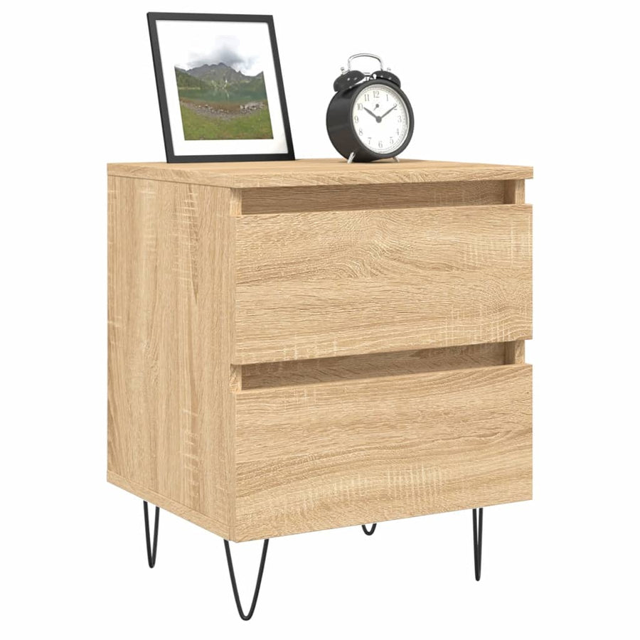 Nachtkastje 40X35X50 Cm Bewerkt Hout Sonoma Eikenkleurig