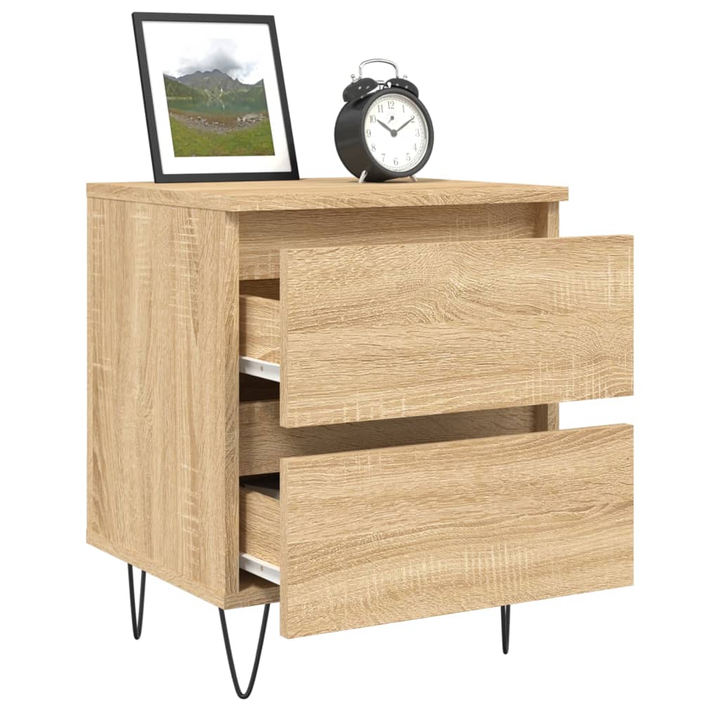 Nachtkastje 40X35X50 Cm Bewerkt Hout Sonoma Eikenkleurig