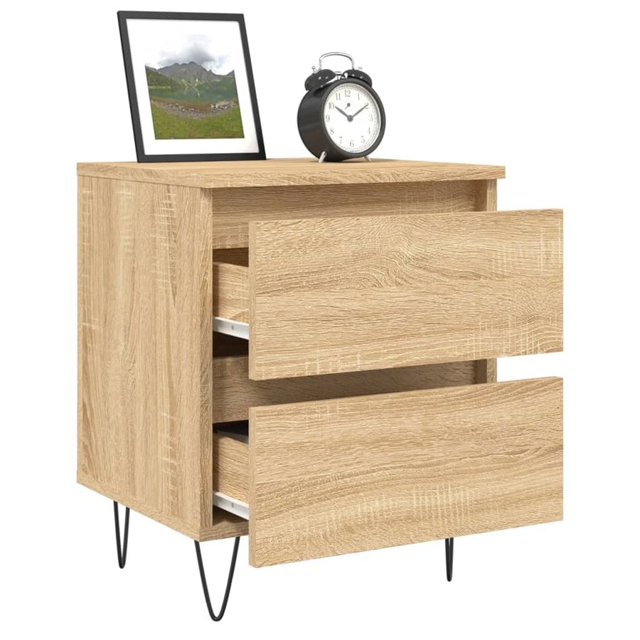 Nachtkastje 40X35X50 Cm Bewerkt Hout Sonoma Eikenkleurig