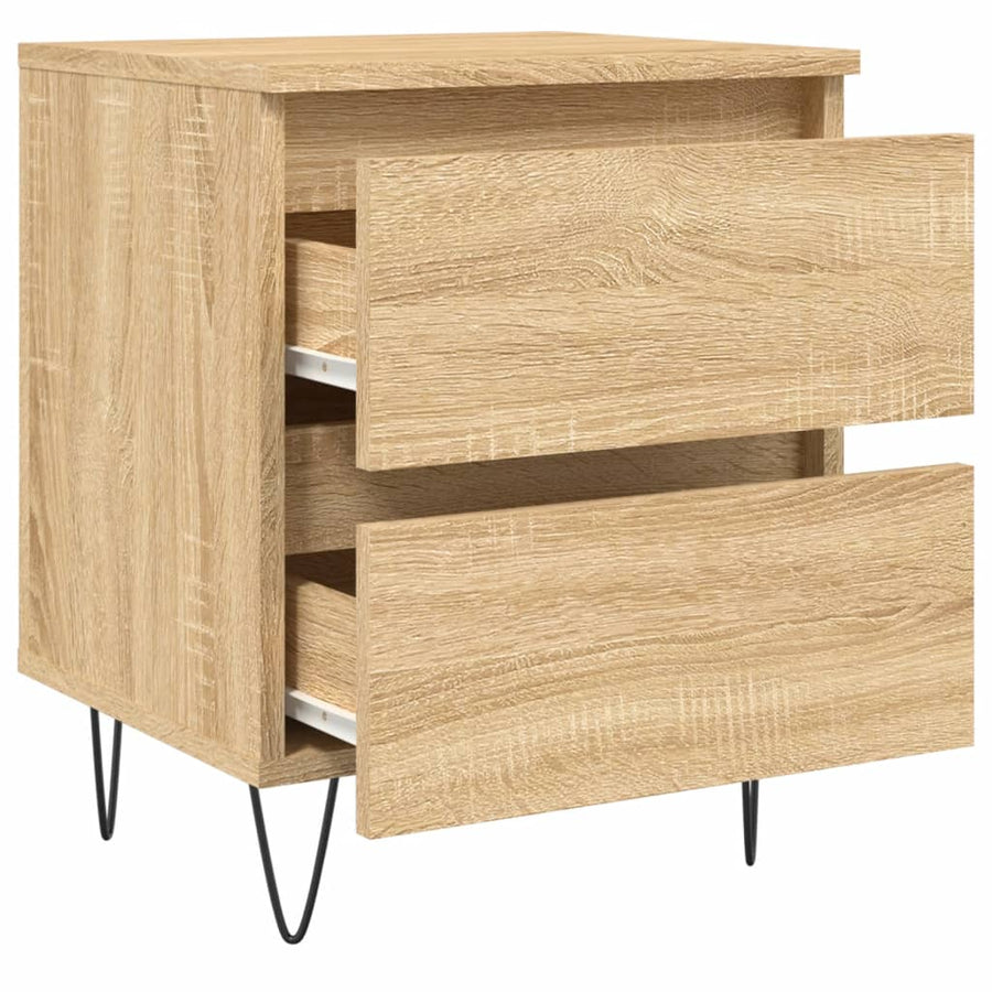 Nachtkastje 40X35X50 Cm Bewerkt Hout Sonoma Eikenkleurig