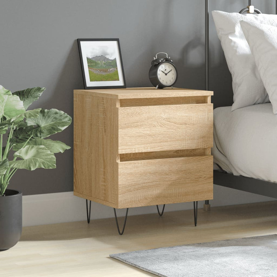 Nachtkastje 40X35X50 Cm Bewerkt Hout Sonoma Eikenkleurig
