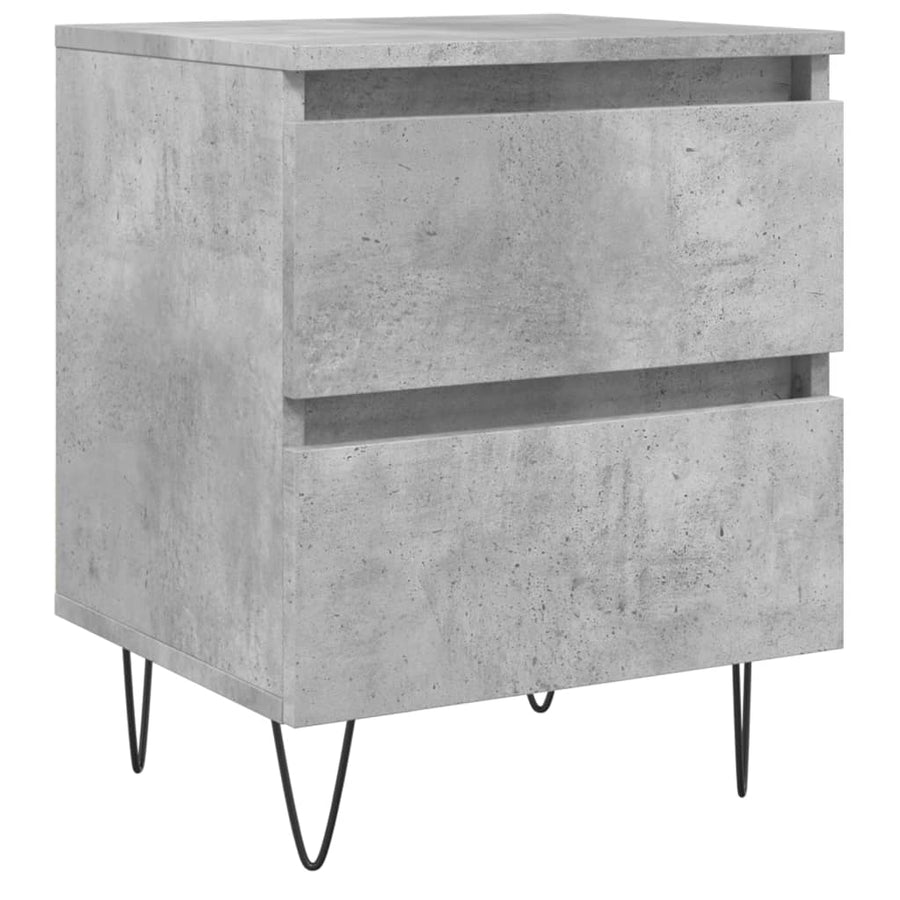 Nachtkastje 40X35X50 Cm Bewerkt Hout 1 Betongrijs