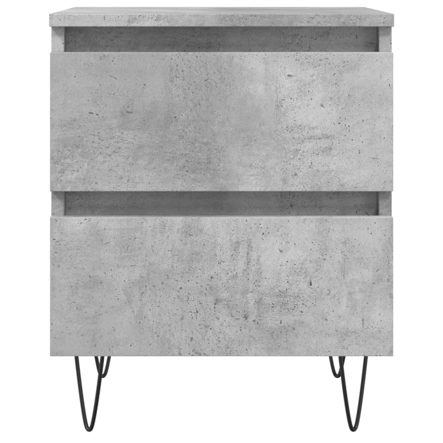 Nachtkastje 40X35X50 Cm Bewerkt Hout 1 Betongrijs